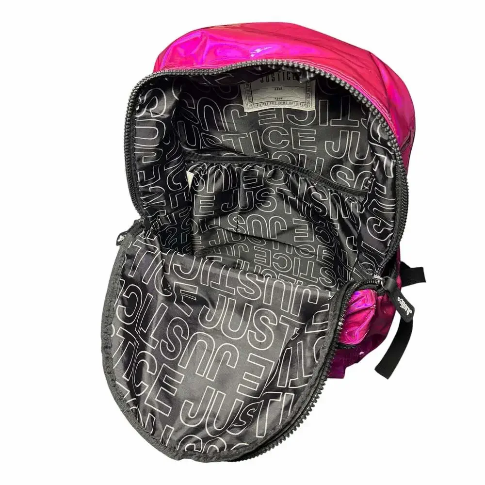 Justice Pink Iridescent Holographic Backpack Just Be You
